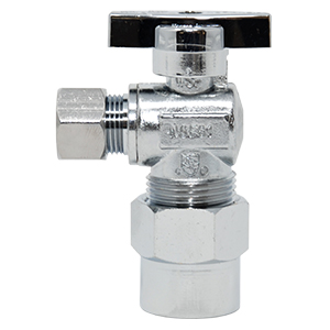 BrassCraft Chrome 1/2" IPS X 3/8" OD Compression Straight Stop Valve – 5 For $15 Bundle