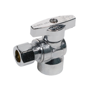 3/8in FIP x 3/8in OD Compression Chrome Angle Stop Valve