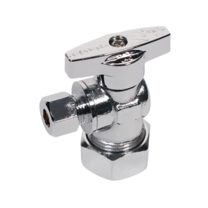 5/8in OD Compression x 1/4in OD Compression Chrome Angle Stop Valve