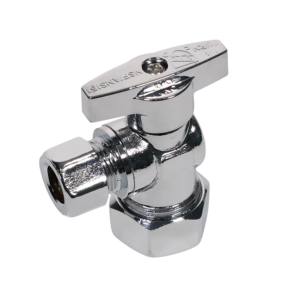 5/8in OD Compression x 3/8in OD Compression Chrome Angle Stop Valve