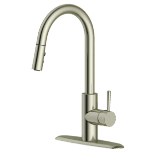Hudson Single Handle Modern Pull Down Spray Kitchen Faucet G3 Brushed Nickel Finish