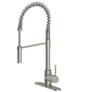 Hudson Brushed Nickel Spring Loaded Kitchen Faucet