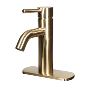 Hudson Single Handle Modern Lavatory Faucet G3 Brushed Gold Finish
