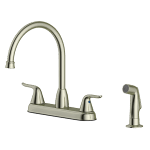 Emerson Two Handle Kitchen Faucet with Spray G3 Brushed Nickel Finish