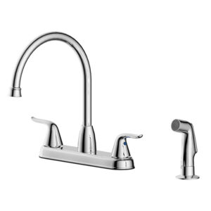 Emerson Two Handle Kitchen Faucet with Spray G3 Chrome Finish